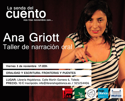 Cartel Senda taller noviembre 2017 Ana Griott