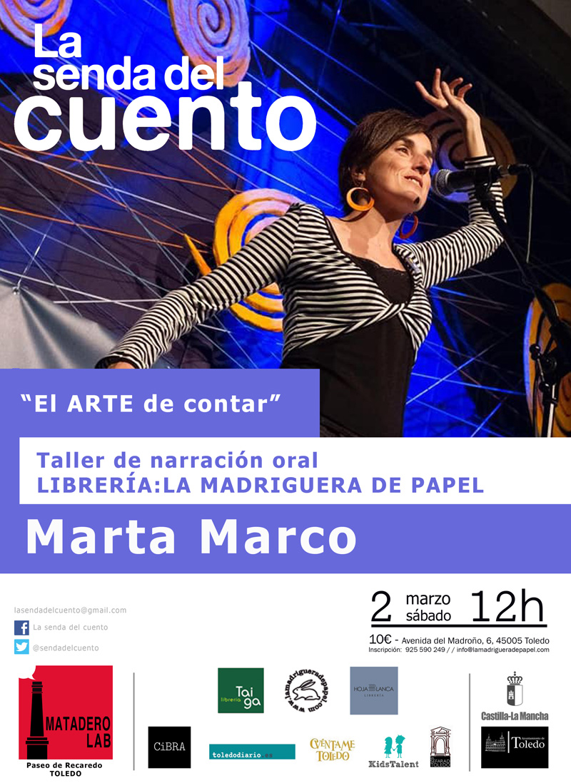 Cartel Senda taller marzo 2019 Marta Marco