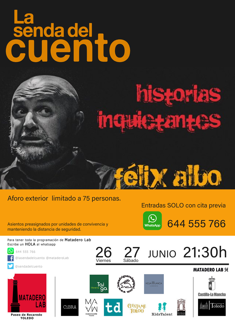 Cartel Senda general abril 2020 Félix Albo