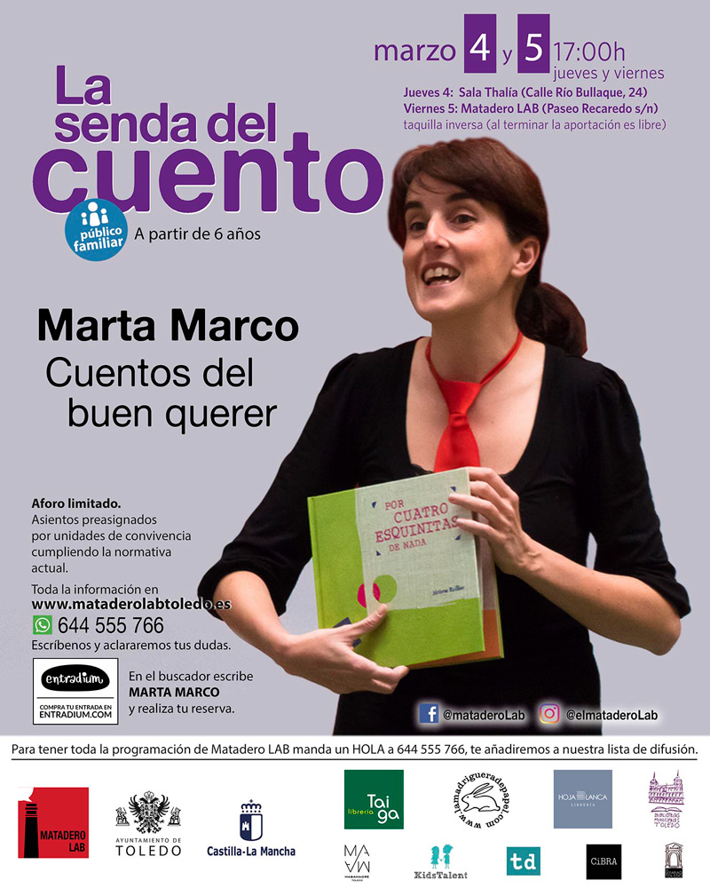 Cartel Senda familiar marzo 2021 Marta Marco