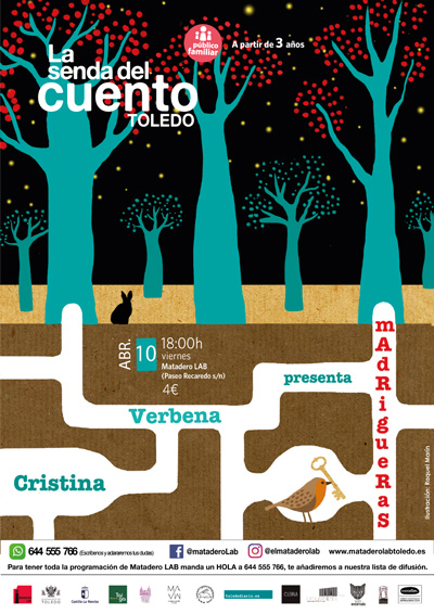 Cartel Senda familiar abril 2026 Cristina Verbena